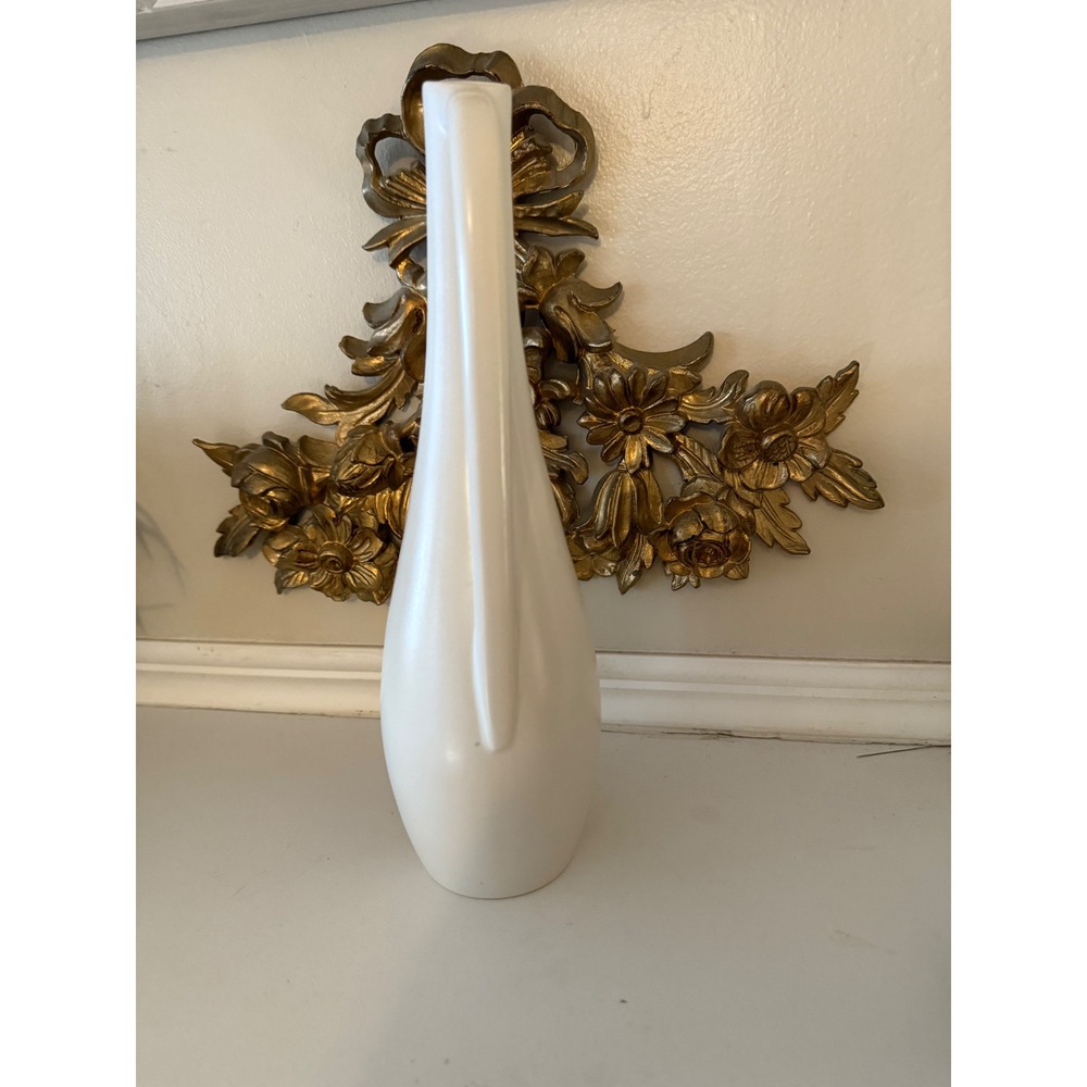 Keramikos Athens Greece White Ceramic Pitcher Vase Mid Century Modern 122 12.5" - Picture 4 of 8
